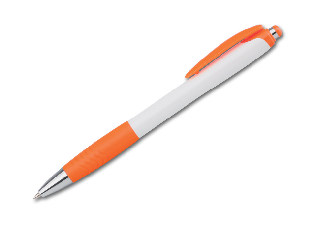 ABISKO plastové kuličkové pero, modrá náplň, Oranžová