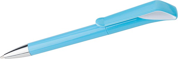 ABRAHAM Kuličkové pero s otočným mechanismem, modrá náplň, světle modré
