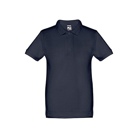modrá ADAM KIDS. Bavlněné polo tričko s krátkým rukávem pro děti (unisex), modrá, 10