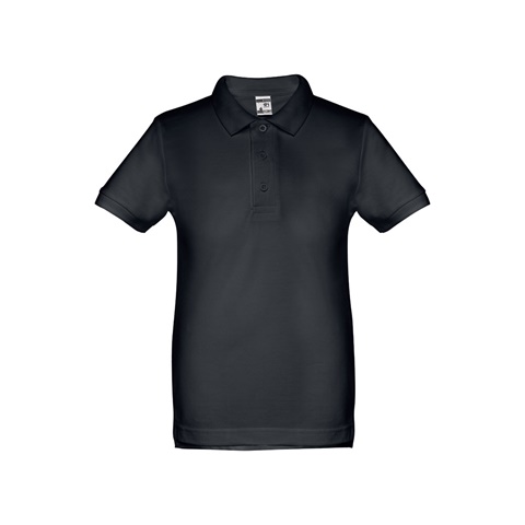 tmavě modrá ADAM KIDS. Bavlněné polo tričko s krátkým rukávem pro děti (unisex), tmavě modrá, 4