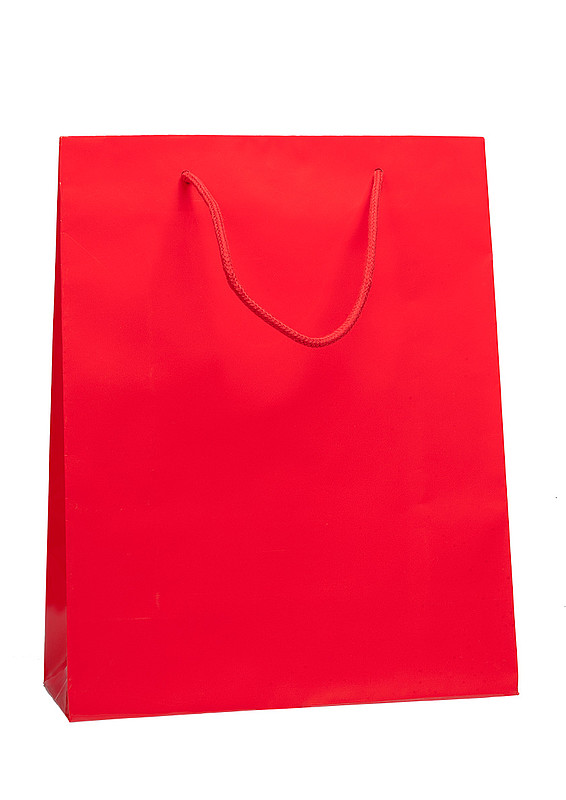 ADAVERA Papírová taška, rozměr 32x13x40cm, červená, lamino lesk