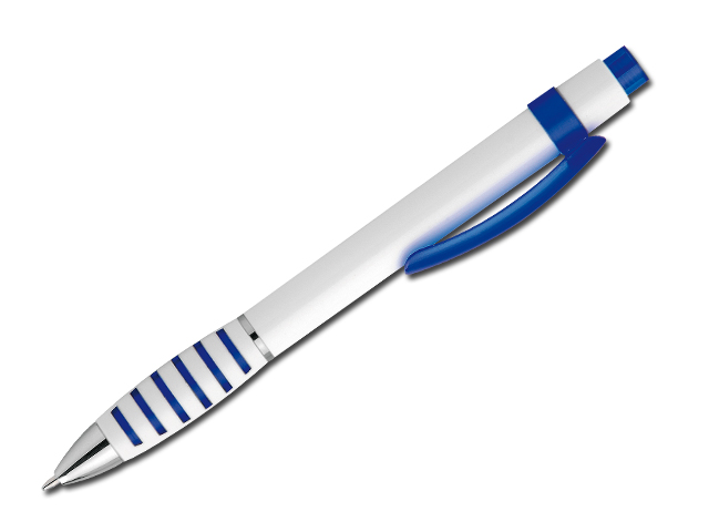 AISHA plastové kuličkové pero, modrá náplň, Modrá