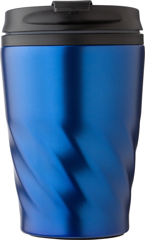 AKLAVIK Termohrnek s víčkem, kombinace nerez, plast, 325ml, modrý