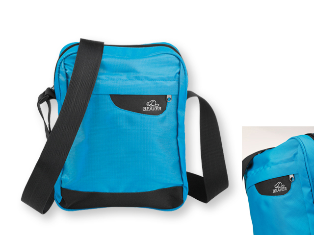 ALESSA nylonová taška přes rameno, 600D/RIPSTOP, Světle modrá