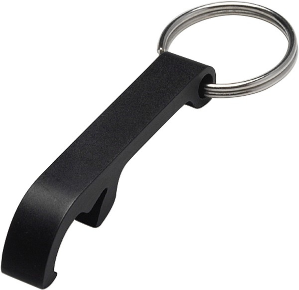 ALVAR kovový otvírák - přívěsek na klíče, černá