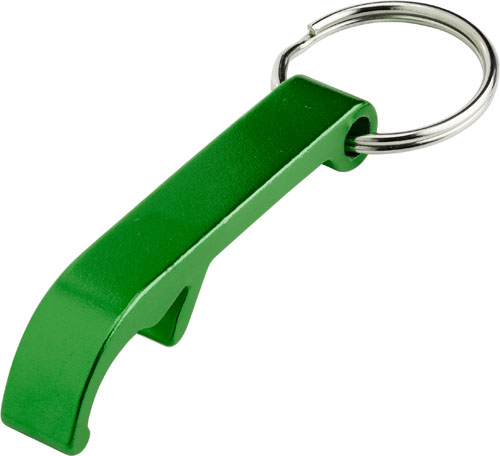 ALVAR kovový otvírák - přívěsek na klíče, zelená