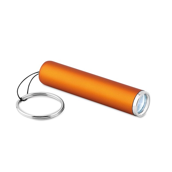ARENTA Svítilna s ABS povrchem, LED světlem a kroužkem na klíče, oranžová