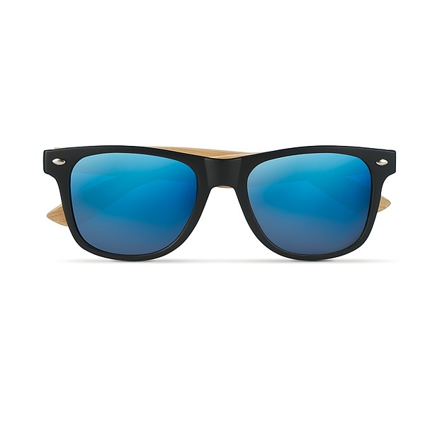 ARUBA Sluneční brýle s bambusovými nožičkami a zrcadlovými skly, modré
