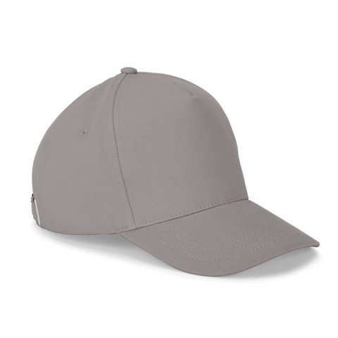 ASHTON. Čepice ze 100% bavlny (260 g/m²) s 5 panely, světle šedá
