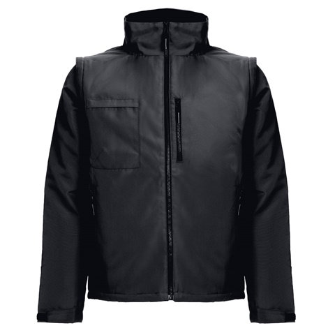 černá ASTANA. Polstrovaná polyesterová bunda (unisex), černá, 3XL