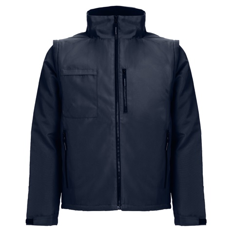 Námořnická modrá ASTANA. Polstrovaná polyesterová bunda (unisex), námořnická modrá, 3XL