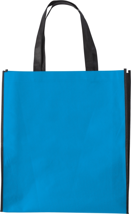 ASUKA Nákupní taška z netkané textilie s černými boky, sv. modrá