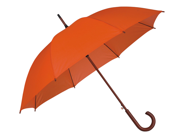 AUTOMATIC polyesterový vystřelovací deštník, 8 panelů, Oranžová