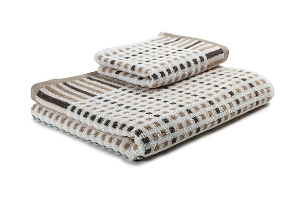 AUTUMN Set luxusních ručníků se zdobeným vetkáváním 60x110 a 30x50 cm, 600g, hnědá