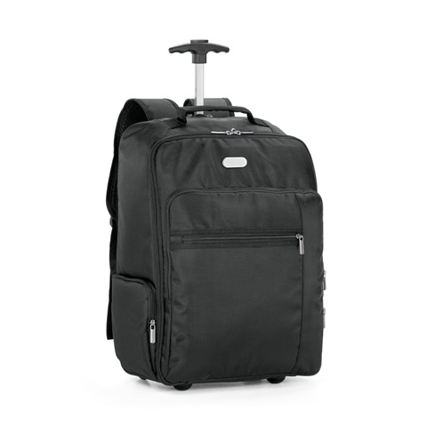 AVENIR. Batoh na kolečkách na notebook 17'' z materiálu 1680D a 300D, černá