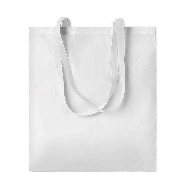 BACARIA Nákupní taška s dlouhými uchy, ze směsi polyesteru 90 % a bavlny 10 %, bílá
