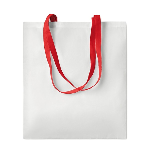 BACARIA Nákupní taška s dlouhými uchy, ze směsi polyesteru 90 % a bavlny 10 %, červená