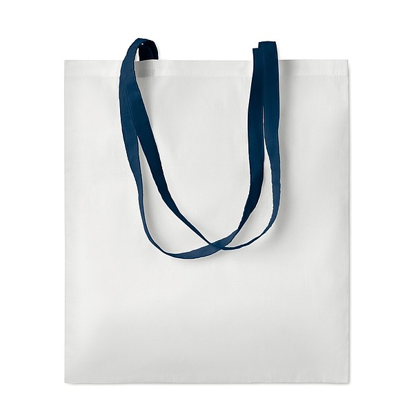 BACARIA Nákupní taška s dlouhými uchy, ze směsi polyesteru 90 % a bavlny 10 %, modrá