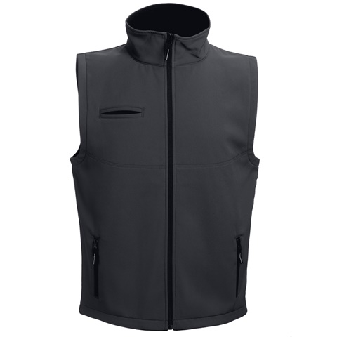 černá BAKU. Unisex softshellová vesta, černá, 3XL