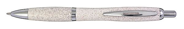 BANAMBO Kuličkové pero z pšeničné slámy. Modrá náplň. Krémová.