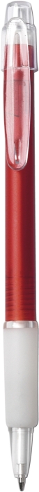 BANGO transparentní kuličkové pero, červené
