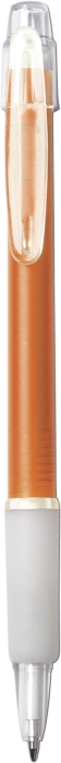 BANGO transparentní kuličkové pero, oranžové