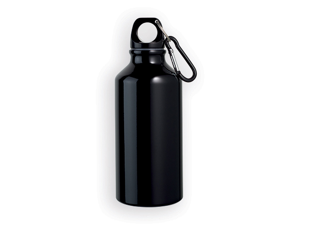 BARAC II hliníková outdoorová láhev, 400 ml, Černá