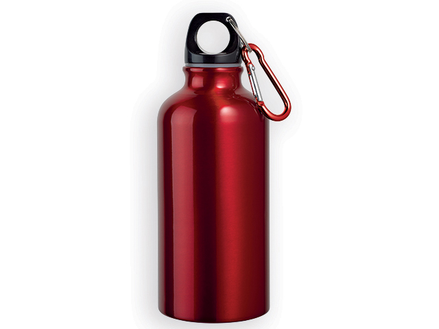 BARAC II hliníková outdoorová láhev, 400 ml, Červená