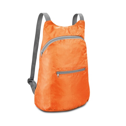 BARCELONA. Skládací batoh z materiálu polyester 210D ripstop, oranžová