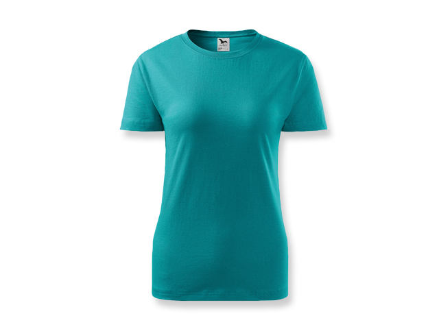 BASIC T-160 WOMEN dámské tričko, 160 g/m2, vel. XS, ADLER, Tyrkysově zelená