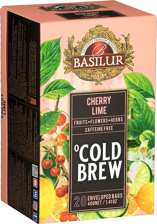 BASILUR Cold Brew Cherry Lime přebal 20x2g
