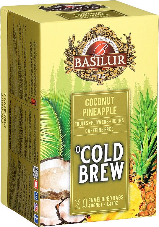 BASILUR Cold Brew Coconut Pineapple přebal 20x2g