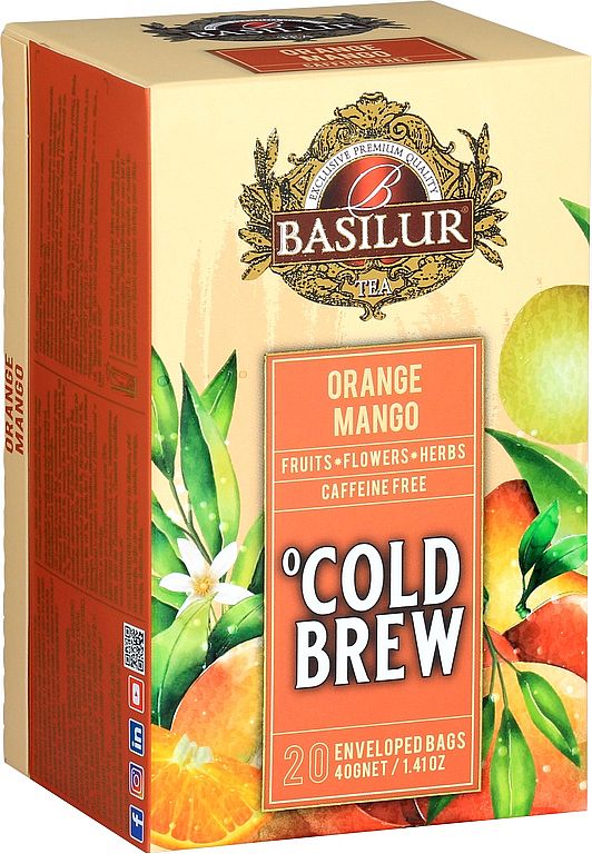 BASILUR Cold Brew Orange Mango přebal 20x2g