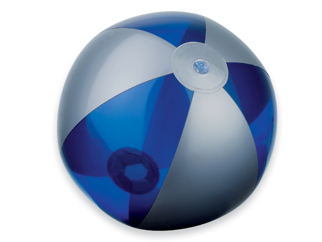 BEACH plastový nafukovací míč, 6 panelů, Modrá