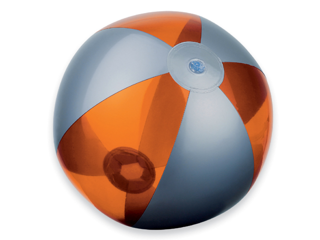BEACH plastový nafukovací míč, 6 panelů, Fluorescenční oranžo