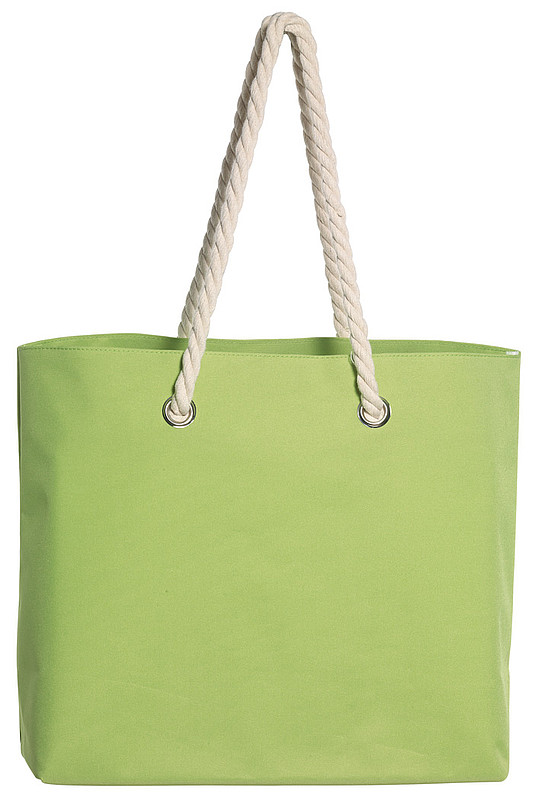 BEACH Plážová taška s kroucenými uchy, zelená