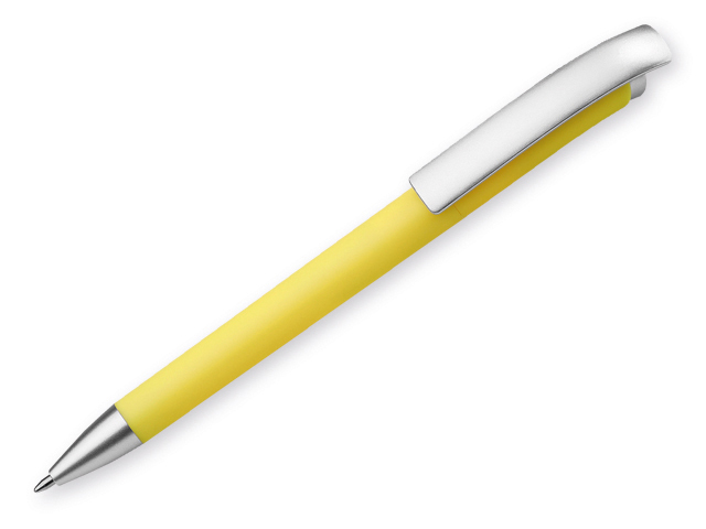 BENDER plastové kuličkové pero, modrá náplň, Žlutá