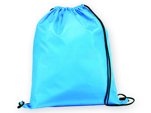 BEXINGTON polyesterový stahovací batoh, 210D, Světle modrá