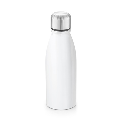 BILLY. Hliníková láhev sublimační s nerezovým uzávěrem 500 ml, bílá