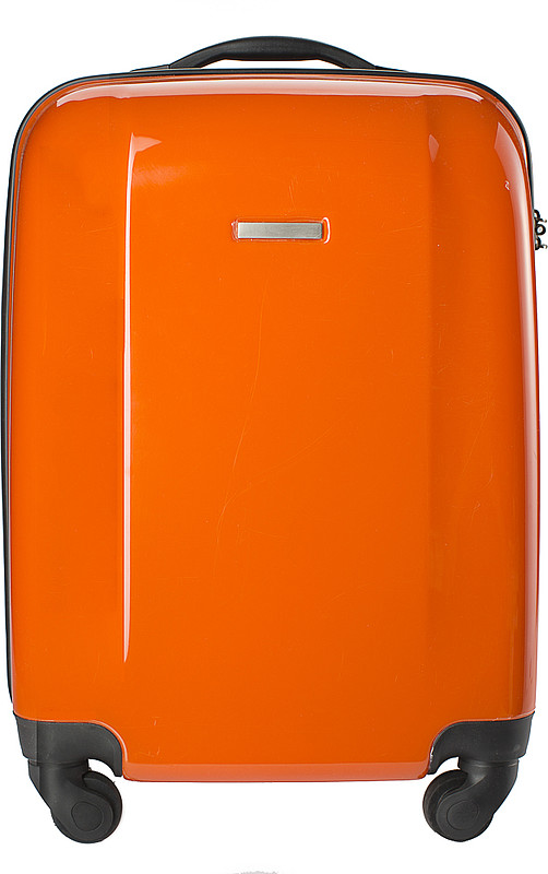 BINKY Pevný kufr na 4 kolečkách a s integrovaným zámkem, oranžový