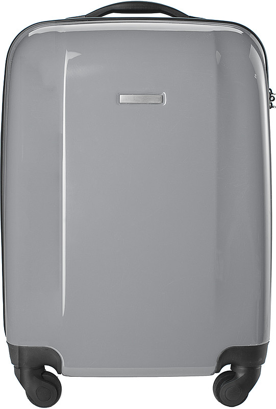 BINKY Pevný kufr na 4 kolečkách a s integrovaným zámkem, šedý