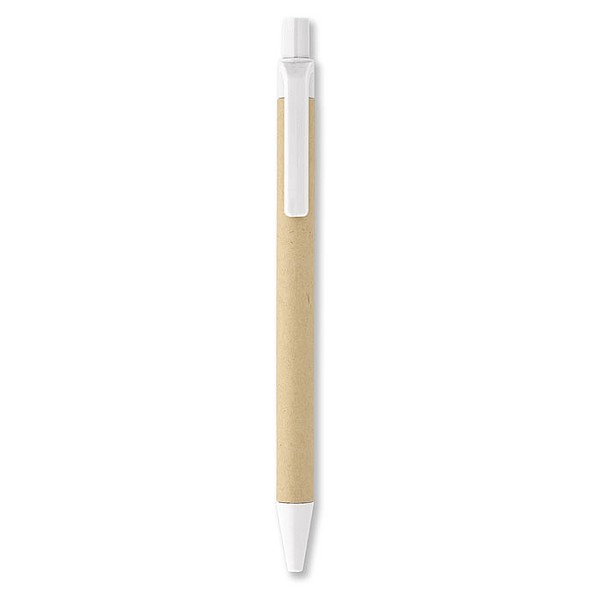 Biologicky odbouratelné kuličkové pero, bílé