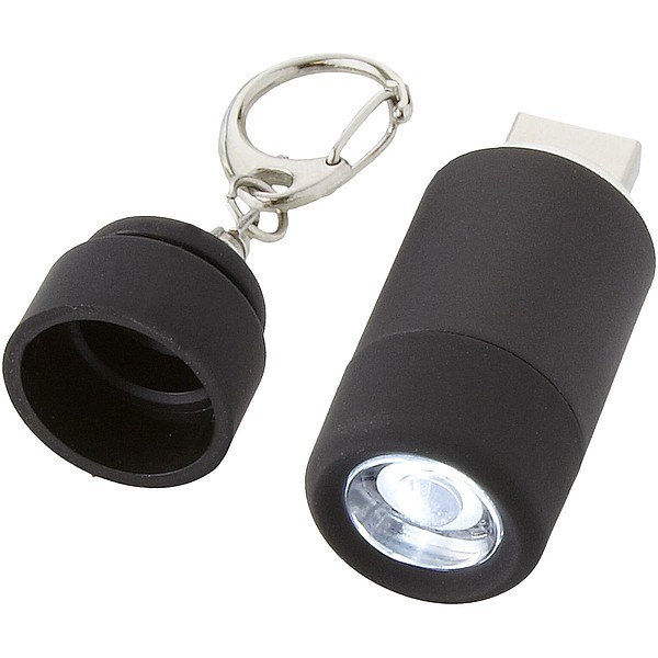 BOHDANA Mini svítilna s nabíjením přes USB port, černá