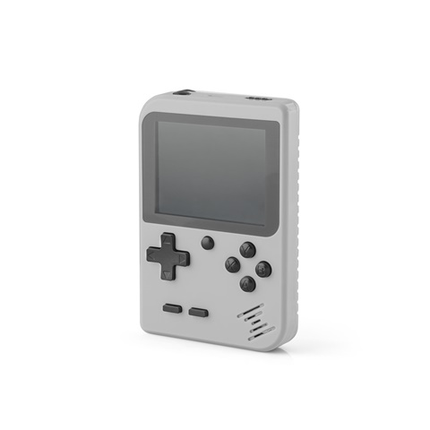BOWSER. Přenosná herní konzole s 256 klasickými hrami, šedá