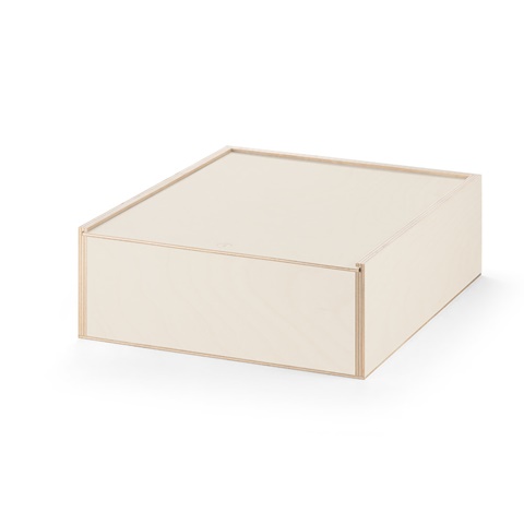 BOXIE WOOD L. Dřevěná krabice, přírodní