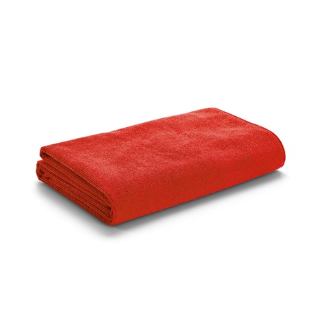 CALIFORNIA. Plážový ručník z mikrovlákna (250 g/m²), červená