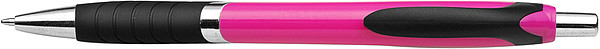 CELESTIN Kuličkové pero, modrá náplň, černý klip a úchyt, jasně růžové