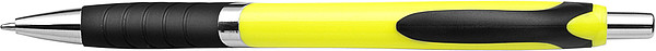 CELESTIN Kuličkové pero, modrá náplň, černý klip a úchyt, neonově žluté
