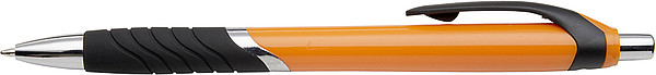 CELESTIN Kuličkové pero, modrá náplň, černý klip a úchyt,oranžové