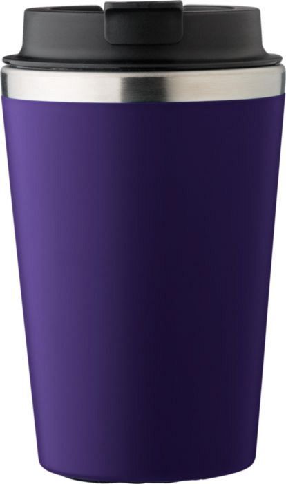 Cestovní termohrnek z nerezové oceli a PP, 350 ml, fialový